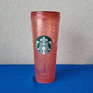 Starbucks Summer 2020 Orange Coral Swirl Cold Cup Tumbler